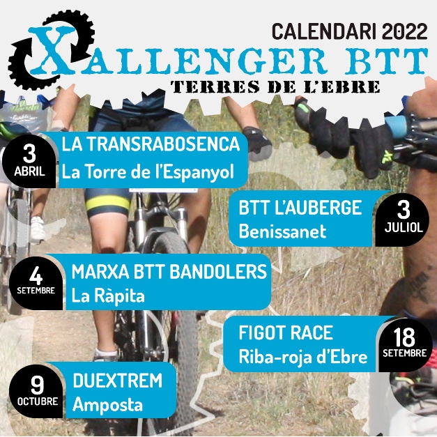 calendari Xallenger BTT Terres de l'Ebre 2022