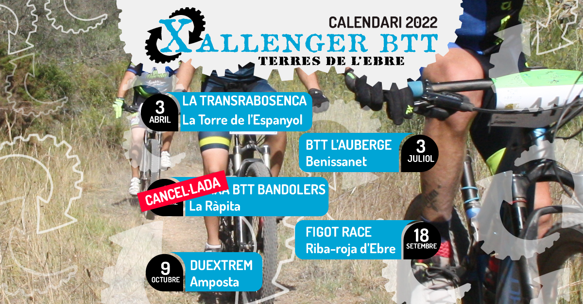 calendari Xallenger BTT Terres de l'Ebre 2022